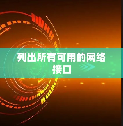 列出所有可用的网络接口 列出所有可用的网络接口