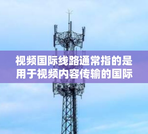视频国际线路通常指的是用于视频内容传输的国际网络服务,用于支持视频内容的全球分发、流媒体播放或视频会议等场景。以下是一些常见的视频国际线路服务提供商和相关信息 视频国际线路通常指的是用于视频内容传输的国际网络服务,用于支持视频内容的全球分发、流媒体播放或视频会议等场景。以下是一些常见的视频国际线路服务提供商和相关信息