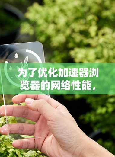 为了优化加速器浏览器的网络性能,可以从以下几个方面进行调整和优化 为了优化加速器浏览器的网络性能,可以从以下几个方面进行调整和优化