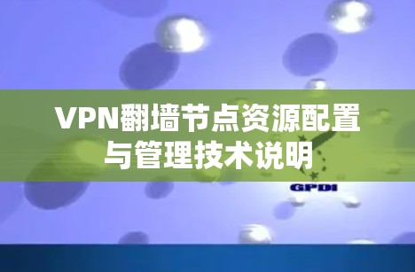 VPN翻墙节点资源配置与管理技术说明